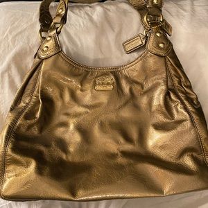 EUC Coach gold handbag